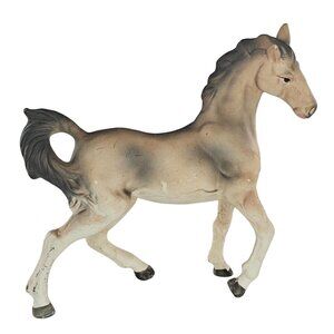 Vintage Ceramic Horse Figurine Japan Trotting Pony Bisque